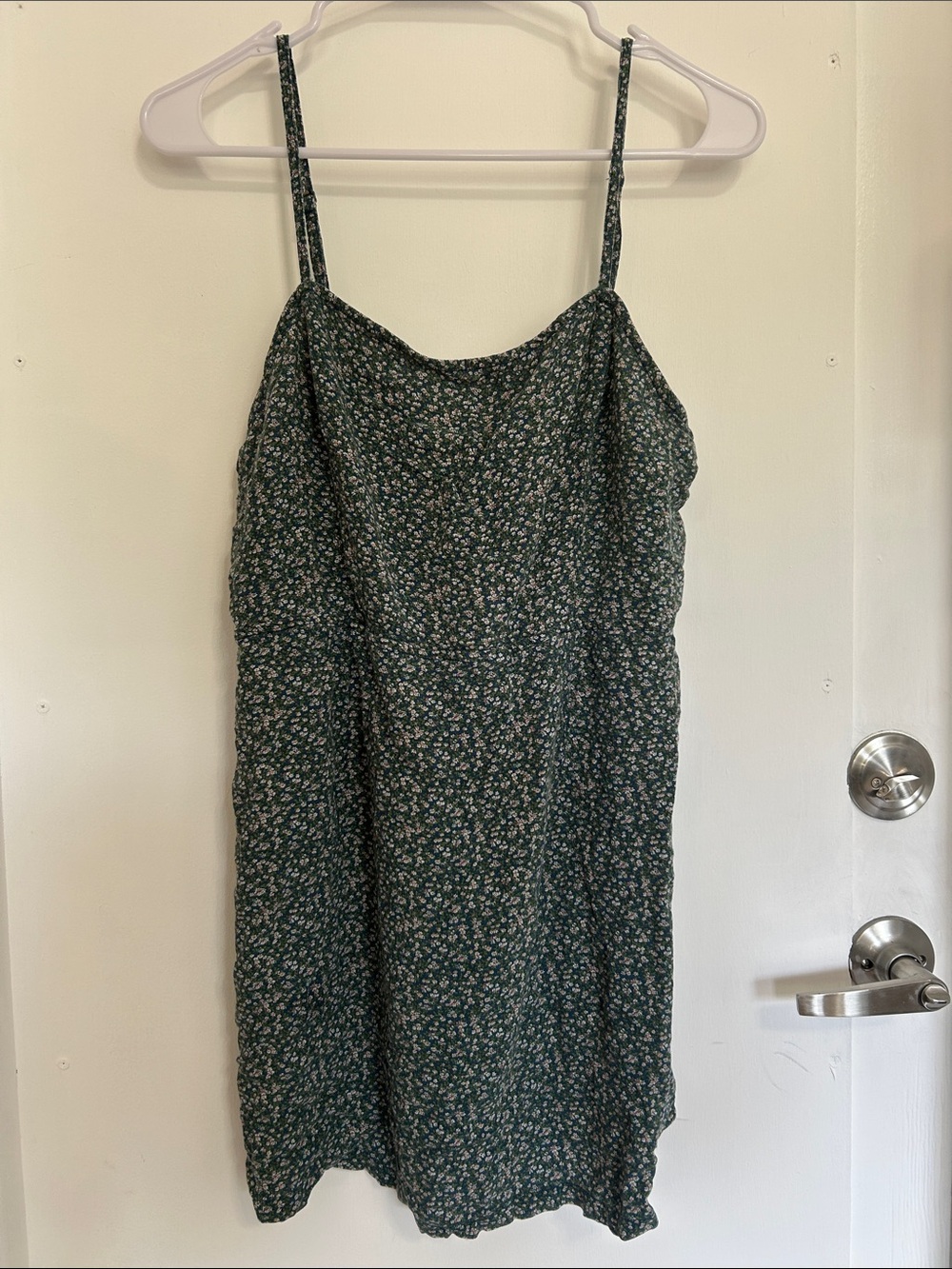 Floral Slip Dress in Dark Green